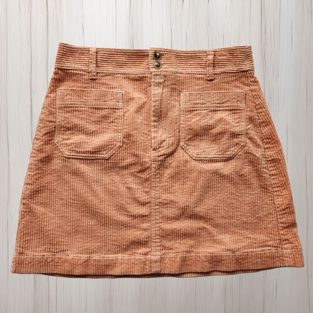 Madewell Womens Size 6 Corduroy Button Down Mustard Color Orange Fall Fashion